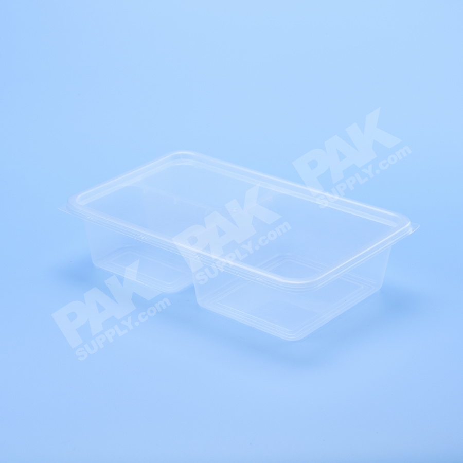 กล่องใส่อาหาร PP 3 ช่อง 900 ml + ฝา (25 PCS/PACK)
