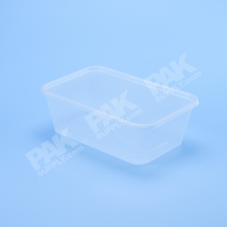 กล่องอาหาร PP ใส 1500 ml + ฝา (25 PCS/PACK)