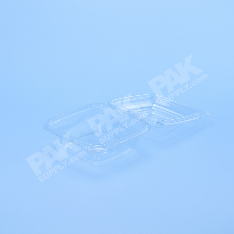 กล่องสลัดเหลี่ยม PET ใส (M025) 250 ml (50 PCS/PACK)