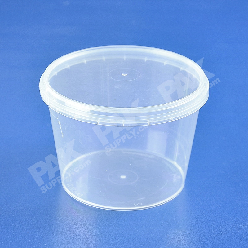 กล่องกลม PPใส เซฟตี้ซีล 600 ml+ฝา(ห่อ)