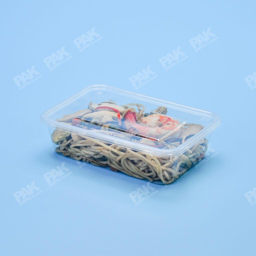 กล่องอาหาร PP ใส 650 ml + ฝา (250 PCS/CARTON)