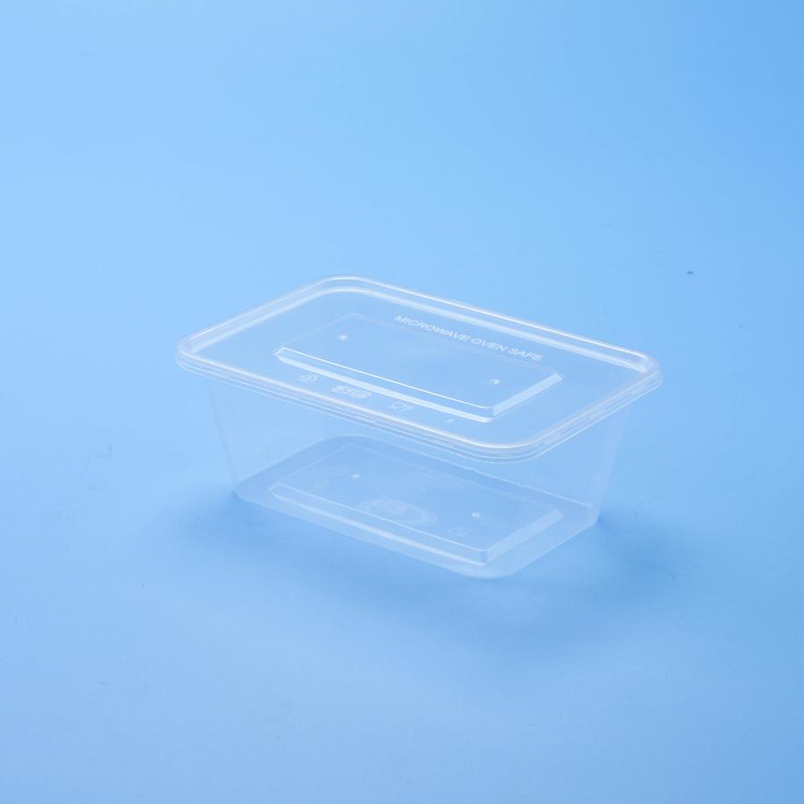 กล่องอาหาร PP ใส 1000 ml + ฝา (BK-1000) (50 PCS/PACK)